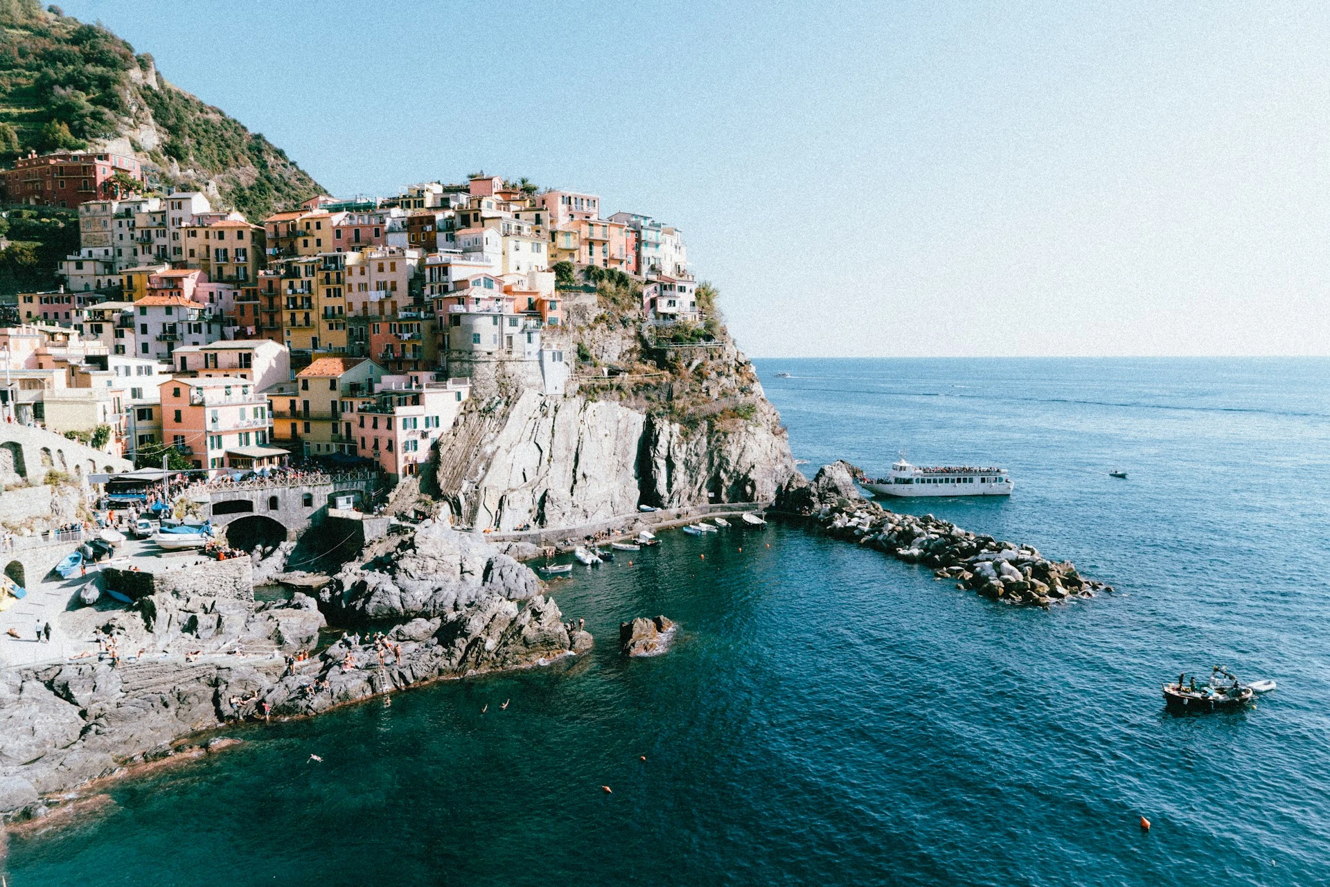 Coastal village in Italy on a cliff during a trip organized by 2S Africa Travel