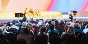 Audience attending an international event as part of a custom event organized by 2S Africa Travel