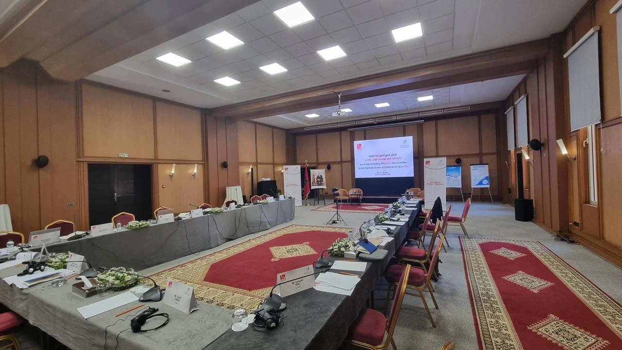 Conference room set up for a custom event organized by 2S Africa Travel