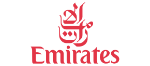 Logo d'Emirates, compagnie partenaire pour départs du Maroc avec 2S Africa Travel